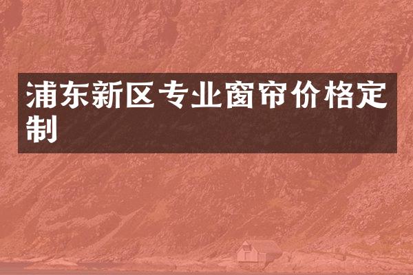 浦东新区专业窗帘价格定制