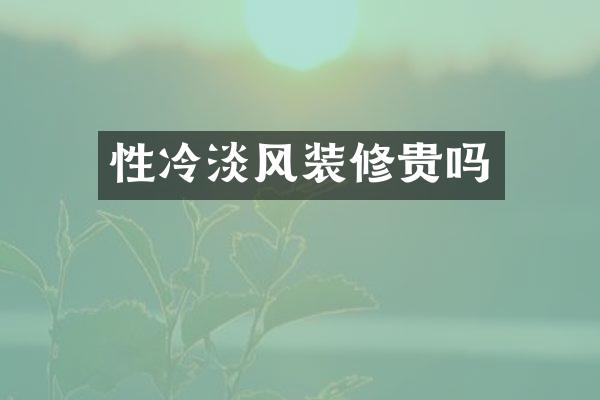 性冷淡风装修贵吗