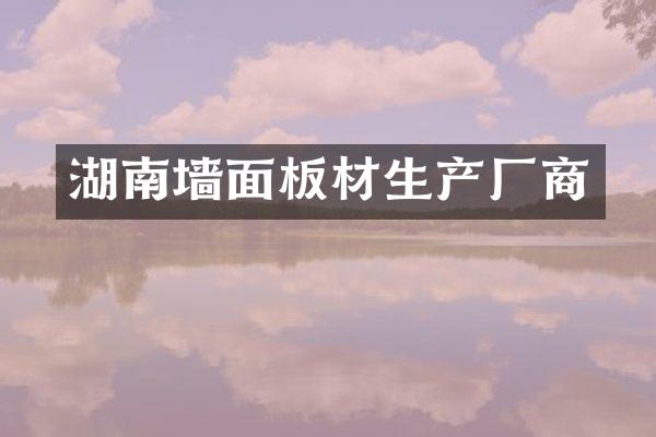 湖南墙面板材生产厂商