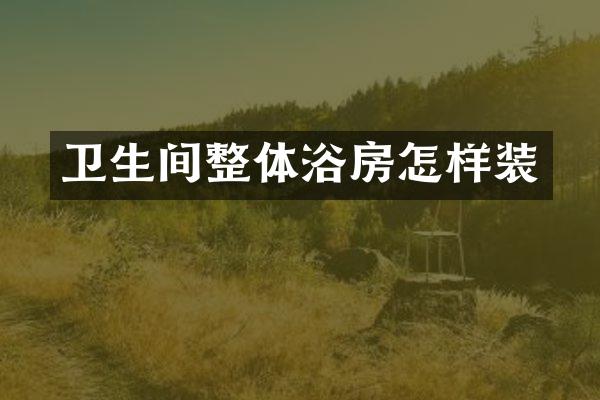 卫生间整体浴房怎样装