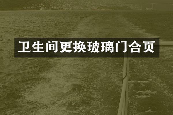 卫生间更换玻璃门合页