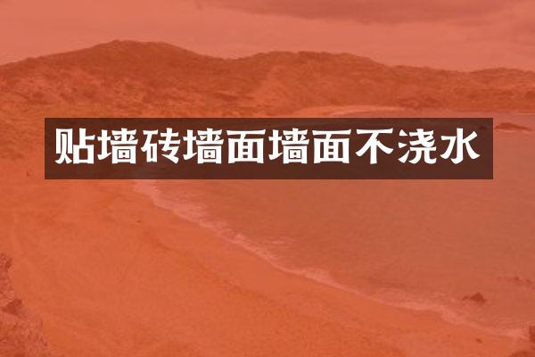 贴墙砖墙面墙面不浇水