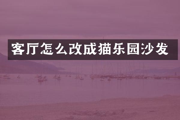 客厅怎么改成猫乐园沙发