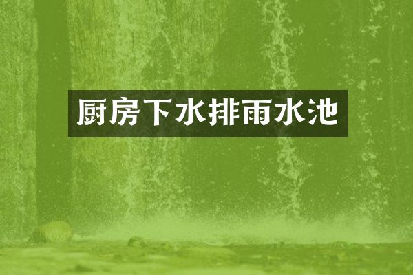 厨房下水排雨水池