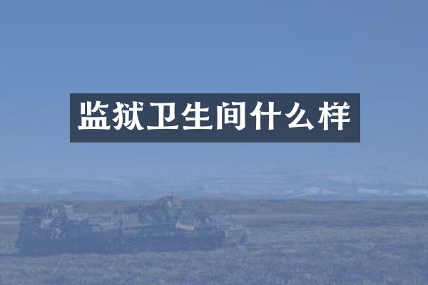 监狱卫生间什么样