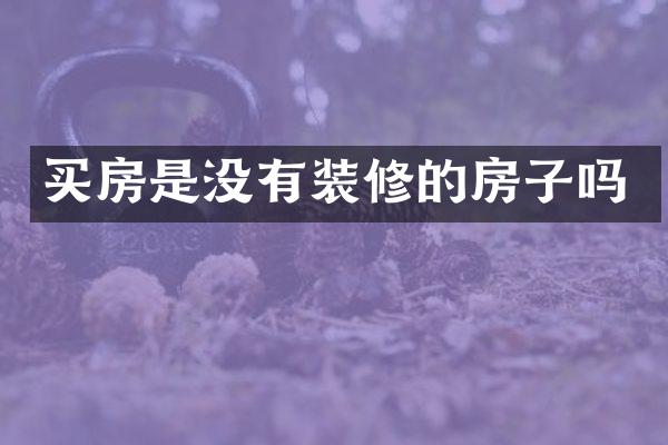 买房是没有装修的房子吗