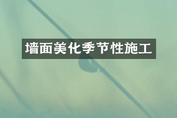 墙面美化季节性施工