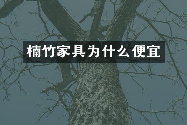 楠竹家具为什么便宜
