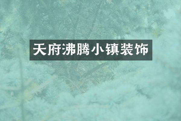 天府沸腾小镇装饰