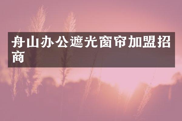 舟山办公遮光窗帘加盟招商