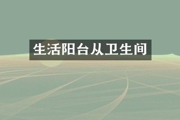 生活阳台从卫生间