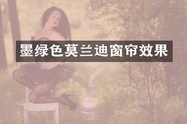 墨绿色莫兰迪窗帘效果