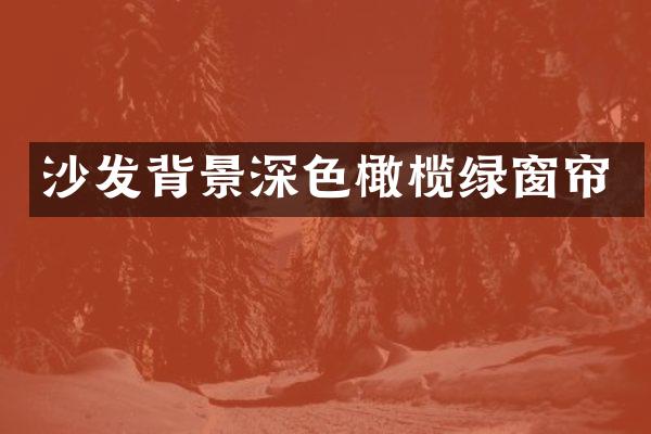 沙发背景深色橄榄绿窗帘