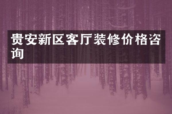贵安新区客厅装修价格咨询