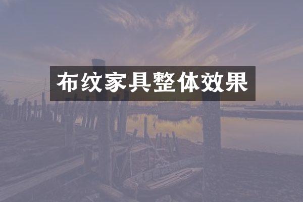 布纹家具整体效果