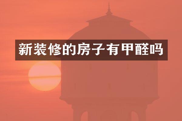 新装修的房子有甲醛吗