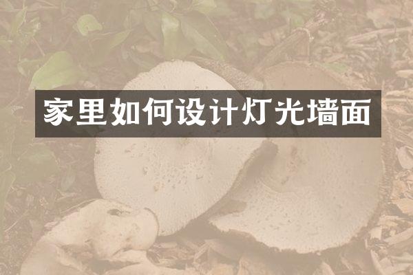家里如何设计灯光墙面