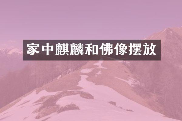 家中麒麟和佛像摆放