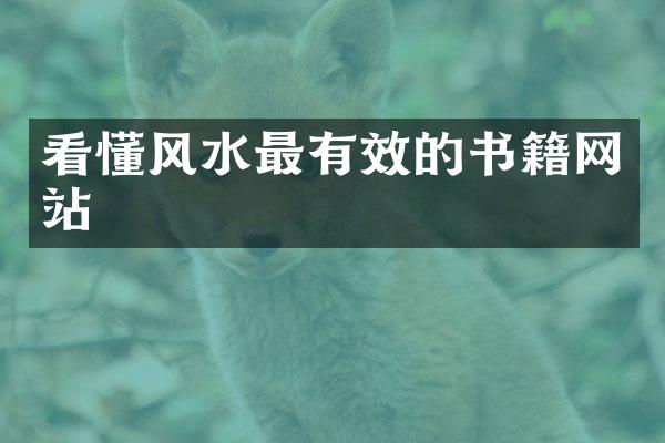 看懂风水最有效的书籍网站