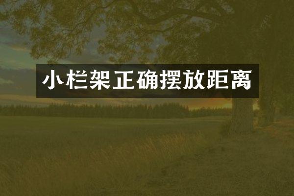 小栏架正确摆放距离