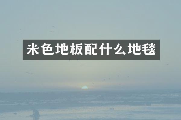 米色地板配什么地毯