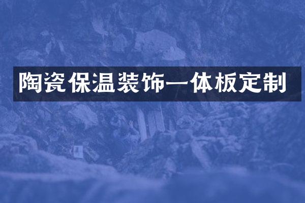 陶瓷保温装饰一体板定制
