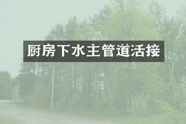 厨房下水主管道活接
