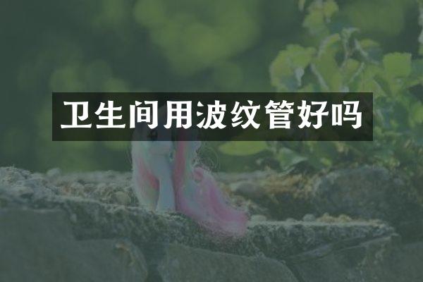卫生间用波纹管好吗
