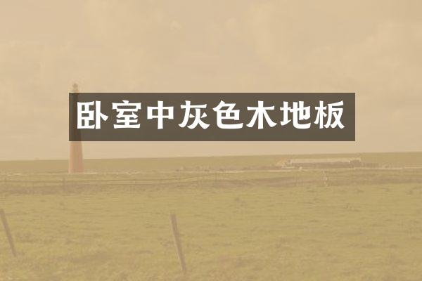 卧室中灰色木地板