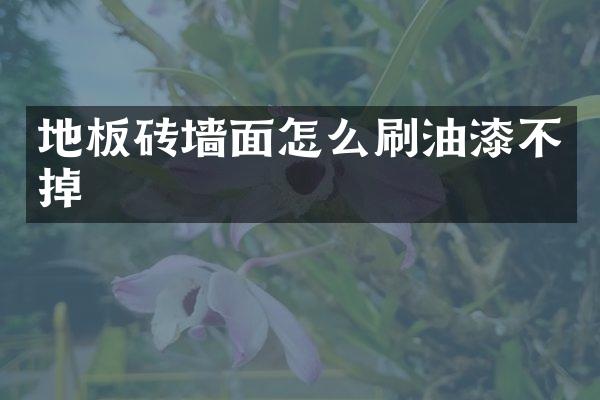 地板砖墙面怎么刷油漆不掉