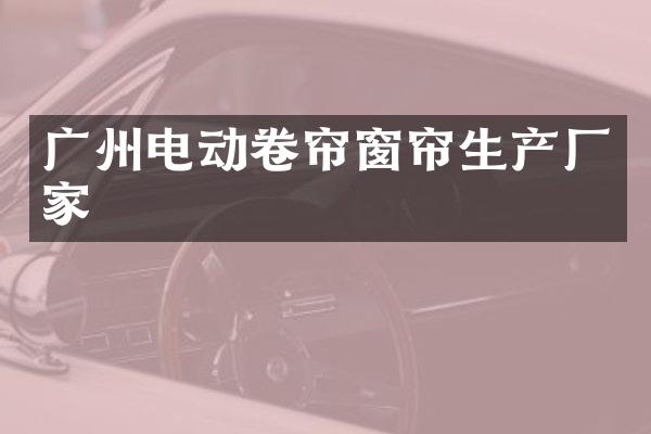 广州电动卷帘窗帘生产厂家