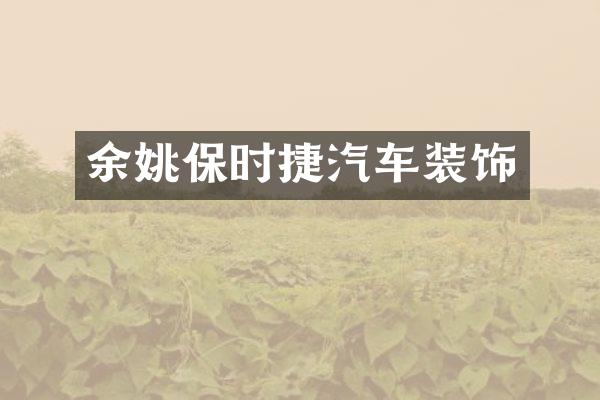 余姚保时捷汽车装饰