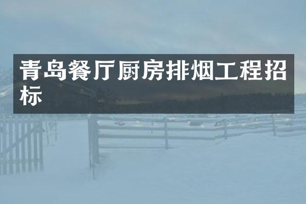 青岛餐厅厨房排烟工程招标