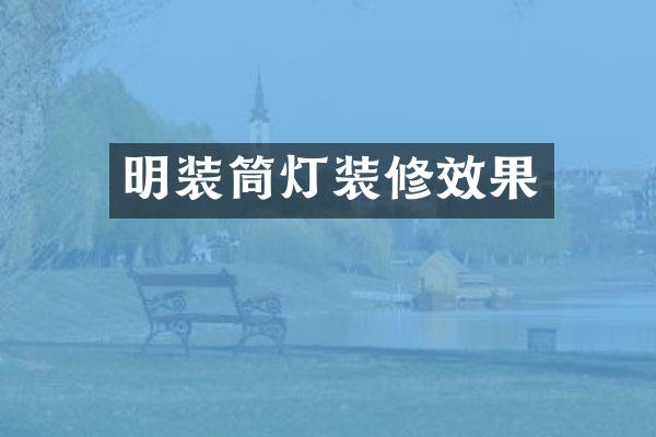 明装筒灯装修效果