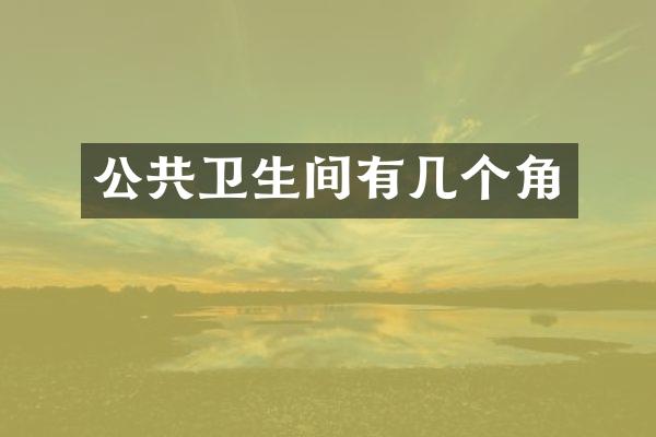公共卫生间有几个角