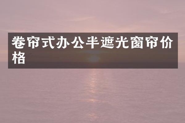 卷帘式办公半遮光窗帘价格