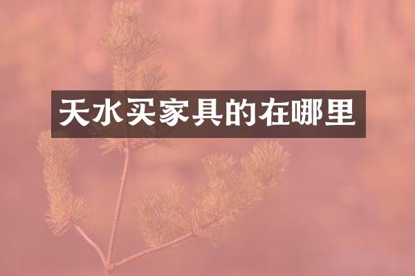 天水买家具的在哪里