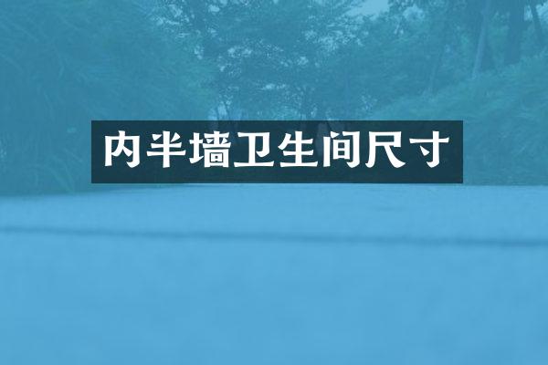 内半墙卫生间尺寸