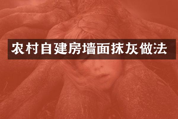 农村自建房墙面抹灰做法