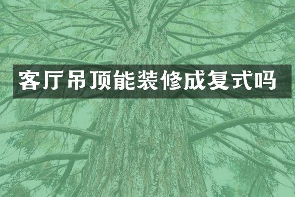 客厅吊顶能装修成复式吗