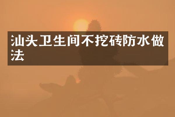 汕头卫生间不挖砖防水做法