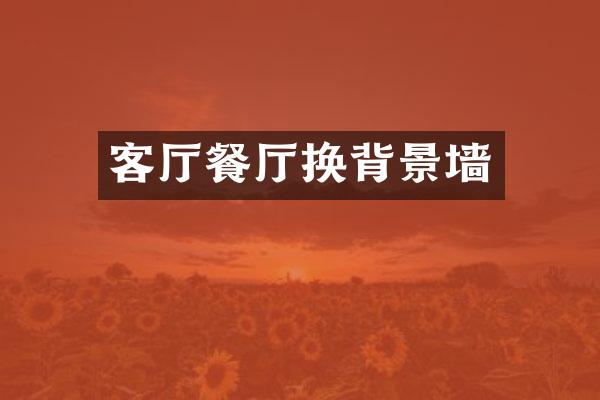 客厅餐厅换背景墙