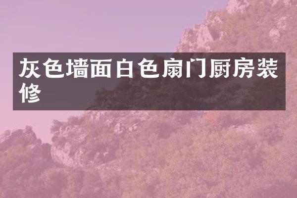 灰色墙面白色扇门厨房装修
