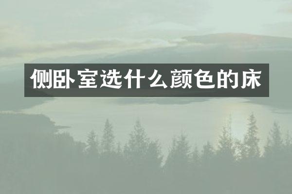 侧卧室选什么颜色的床
