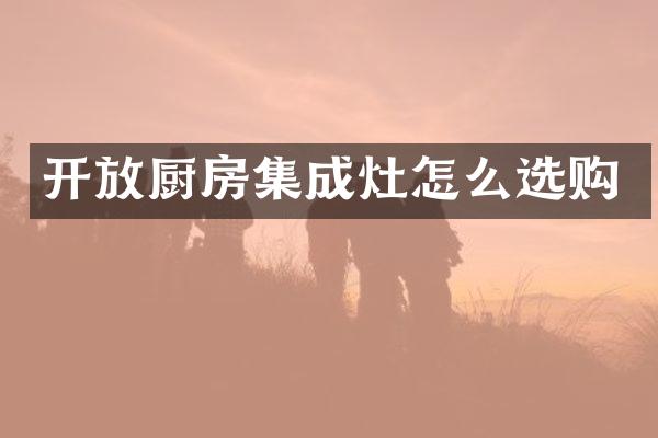 开放厨房集成灶怎么选购