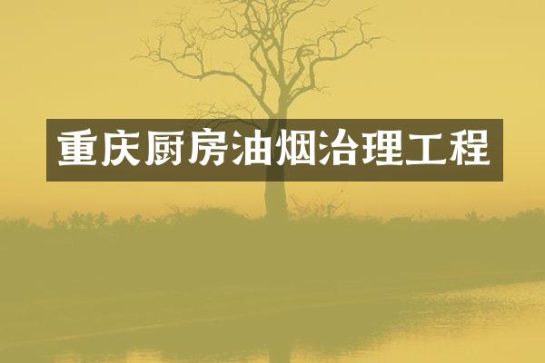 重庆厨房油烟治理工程