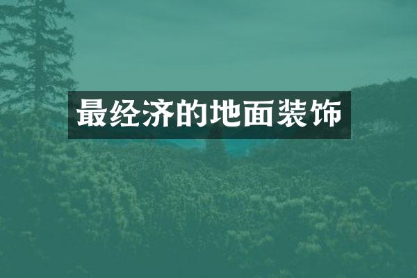 最经济的地面装饰