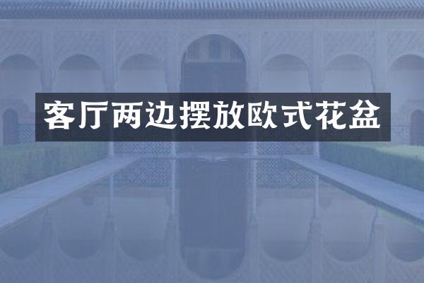 客厅两边摆放欧式花盆