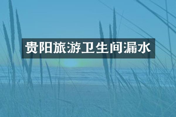 贵阳旅游卫生间漏水