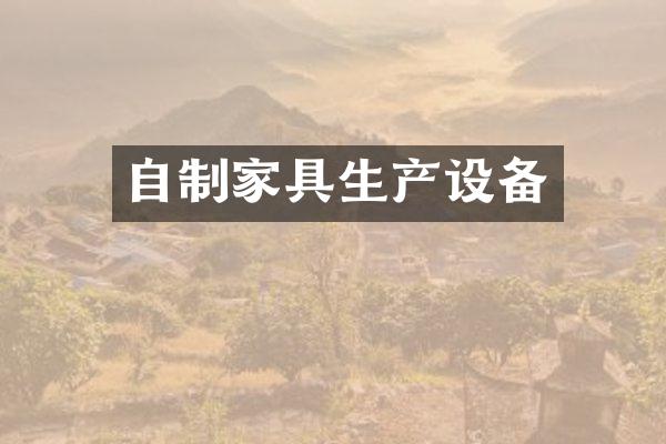 自制家具生产设备